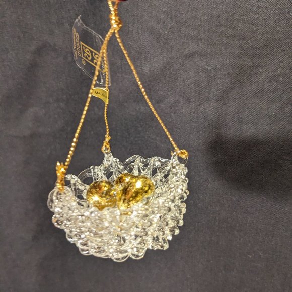 Roman, Inc. Holiday Traditions Glass Collection "The Nest" Christmas Ornament - Picture 1 of 7